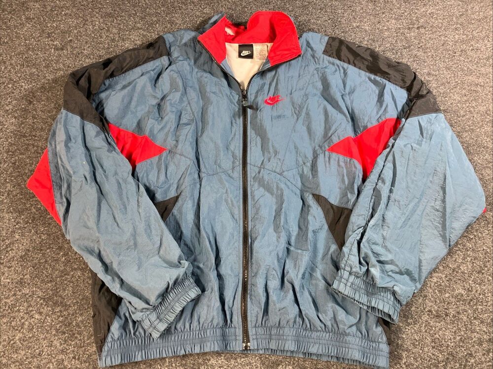 Vintage Men’s NIKE Black Tag Lined Windbreaker Jacket Sz L